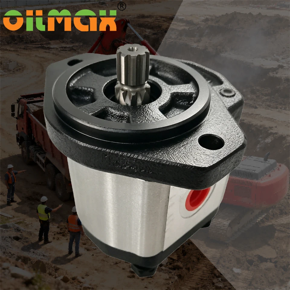 پمپ دنده هیدرولیک CI09S-A02-050L سازگار با پیچ و مهره 9 دندانه اینچ SAE A-2 پورت خروجی 2-7 GPM SAE 10 درگاه ورودی SAE 12 4350 PSI