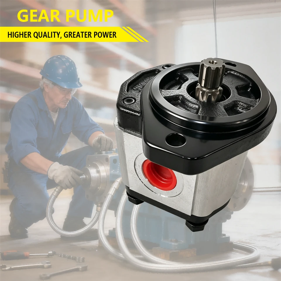 Hydraulic Gear Pump CI09S-A02-050L Compatible With 9-Tooth Spline Inches SAE A-2 Bolts 2-7 GPM Outlet Port SAE 10 Inlet Port SAE 12 4350 PSI factory
